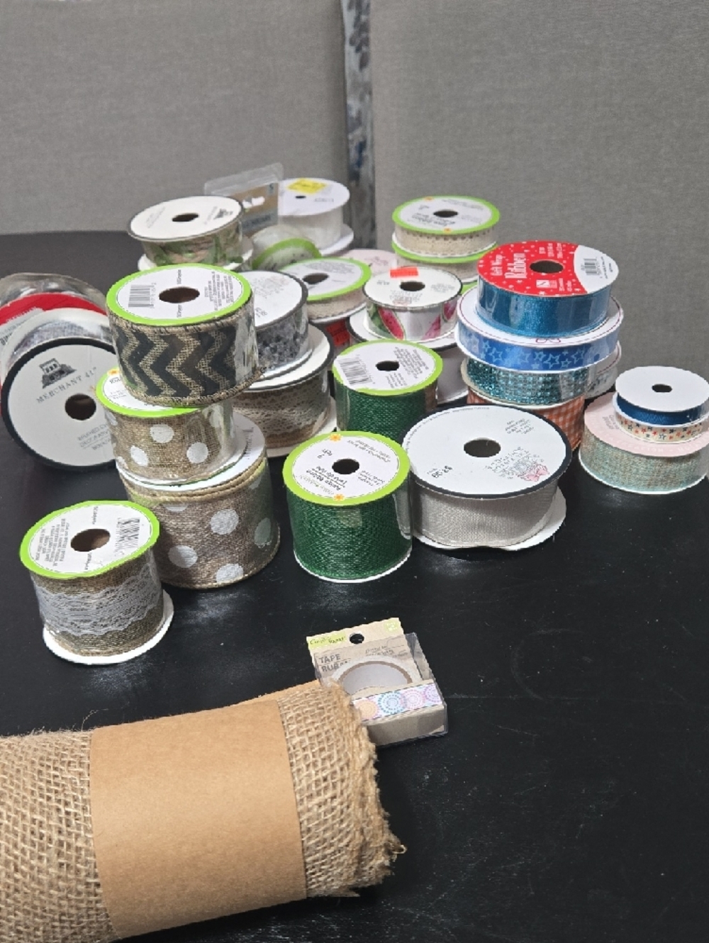 Assorted Multicolor Decorative Ribbon Spool Pack – 67 New Rolls, Mixed Designs - Picture 5 of 9